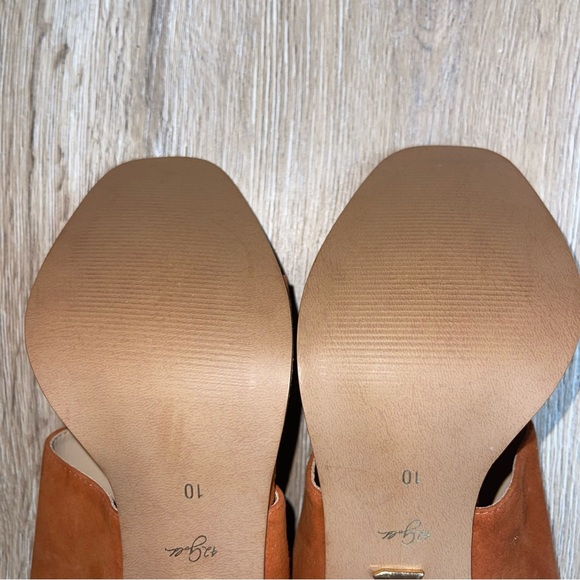 42 GOLD Women's 42 Gold Suede Linx Slide Rectangular Heel Orange 10M - Picture 12 of 15